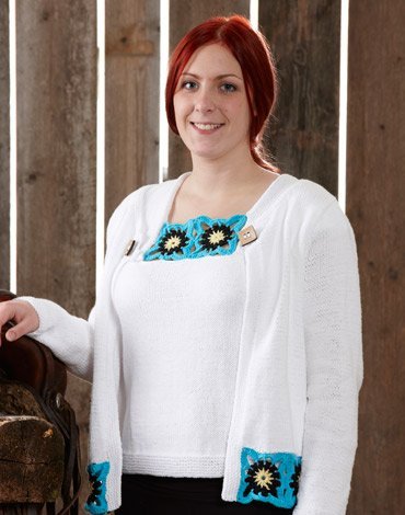 Patron tricot - Cardigan et haut avec carrs au crochet