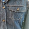 Image client Boutons de jeans fleur en laiton antique 17 mm 8 pcs