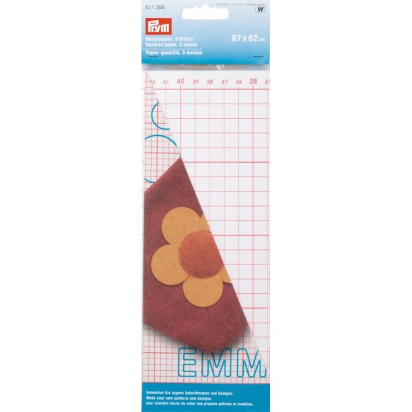 Papier  carreaux 87x62 cm - 3 pcs
