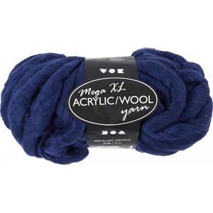 Fil Acrylique XL avec Laine - 300 g - Bleu Foncé Fil Acrylique XL avec Laine - 300 g - Bleu Foncé