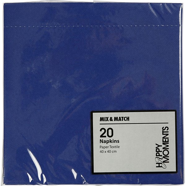 Serviettes - bleu fonc - 20 pcs