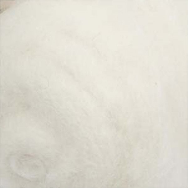 Laine cardée - blanc - 100 g Laine cardée - blanc - 100 g