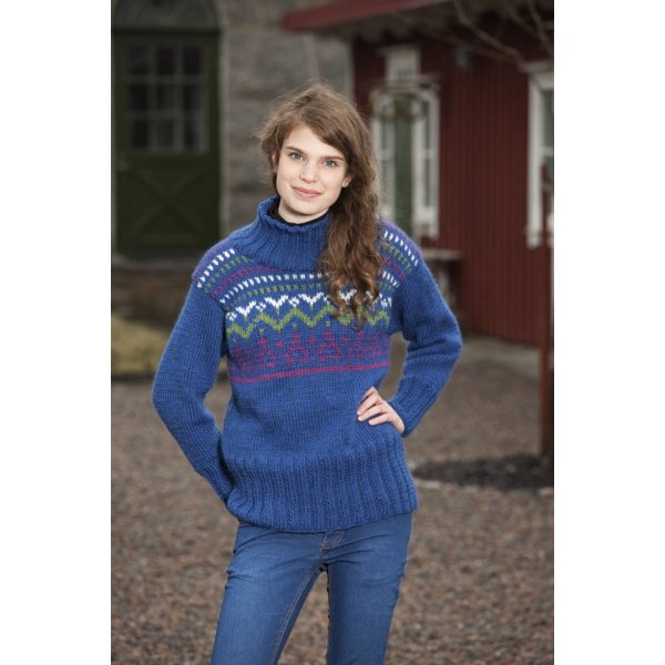Patron tricot - Pull  motifs (fleurs stylises)