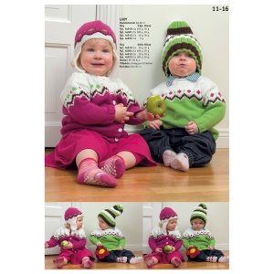 Patron tricot - Pull & cardigan avec chapeaux assortis Patron tricot - Pull & cardigan avec chapeaux assortis