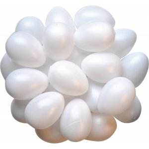 Oeufs en plastique - creux - 4,5 x 6 cm - 50 pcs Oeufs en plastique - creux - 4,5 x 6 cm - 50 pcs