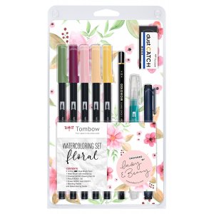Coffret aquarelle Tombow Floral - 9 pièces Coffret aquarelle Tombow Floral - 9 pièces
