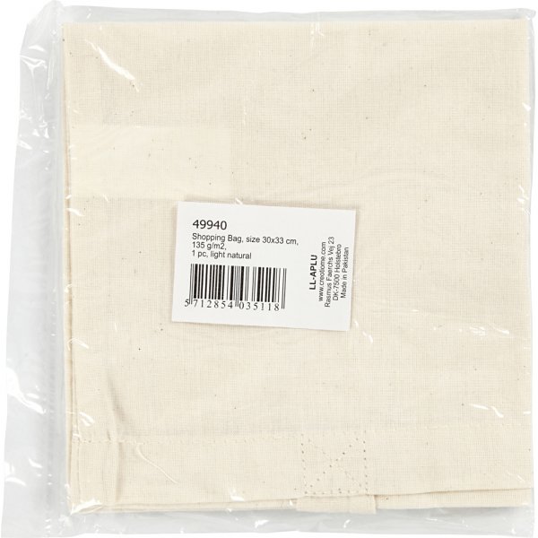 Sac textile - nature claire - 30x33 cm