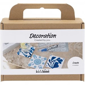 Kit DIY - Décoration de dessous de verre en porcelaine Kit DIY - Décoration de dessous de verre en porcelaine