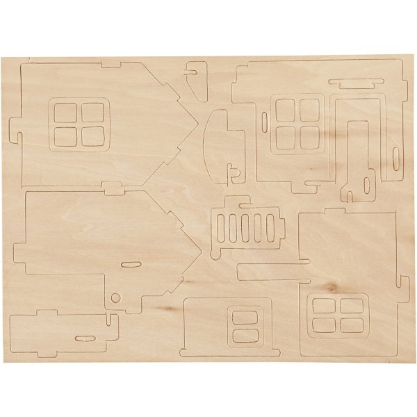 Figurine de chantier 3D - Maison avec terrasse