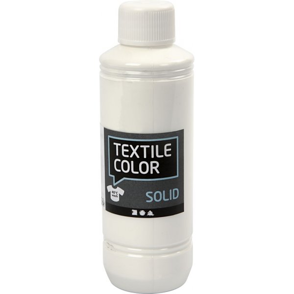 Peinture textile textile solide - blanche - couvrante - 250 ml Peinture textile textile solide - blanche - couvrante - 250 ml