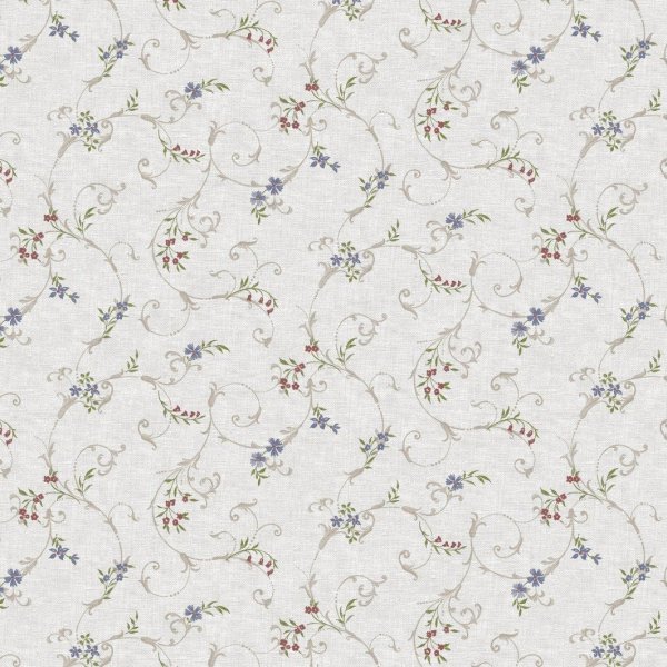 Toile cire Boucle PVC - Bleu/Rouge