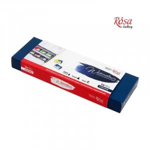Coffret aquarelle ROSA Gallery - Bo�te m�tal 14 x 2,5 ml