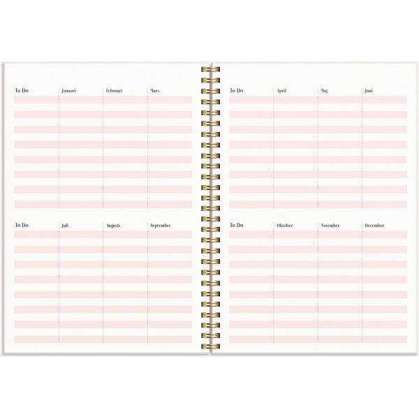 Calendrier 24/25 - Life Planner Rose A5