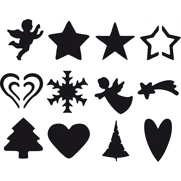 Poinçons - Motif Noël - 12 pcs Poinçons - Motif Noël - 12 pcs