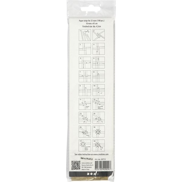 Bandes toiles - or - 4,5 cm - 100 bandes