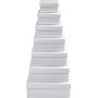 Botes carres - blanches - 7 pcs