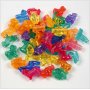 Perles en plastique - couleurs fortes - transparentes - 125 ml