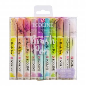 Lot de 10 stylos pinceaux Ecoline - Pastel Lot de 10 stylos pinceaux Ecoline - Pastel
