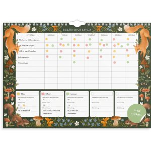 Tableau de récompenses Forêt de contes de fées, format A3, reliure spirale Tableau de récompenses Forêt de contes de fées, format A3, reliure spirale
