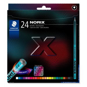 Crayons de couleur NORIX, couleurs assorties - boîte de 24 Crayons de couleur NORIX, couleurs assorties - boîte de 24