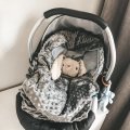 Image client Minky - Pois gris foncé