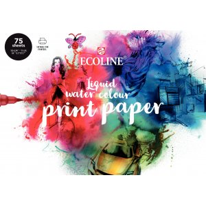 Papier aquarelle pour imprimante 150g 75 feuilles - A4 Papier aquarelle pour imprimante 150g 75 feuilles - A4