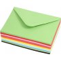 Enveloppe - couleurs mlanges - 11,5 x 16 cm - 10 x 10 pcs