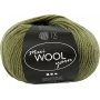 Fil de laine - vert olive - 100 g