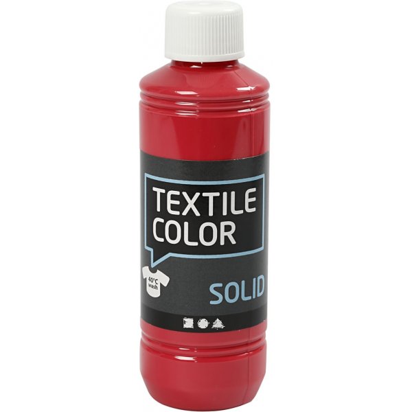 Peinture textile textile solide - rouge - couvrante - 250 ml Peinture textile textile solide - rouge - couvrante - 250 ml
