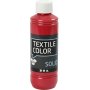 Peinture textile textile solide - rouge - couvrante - 250 ml