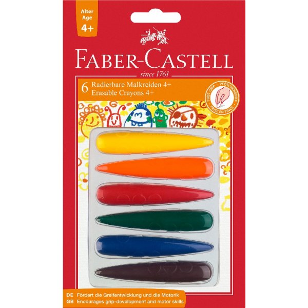 Crayons de couleur pour enfants en forme de doigt - 6 couleurs