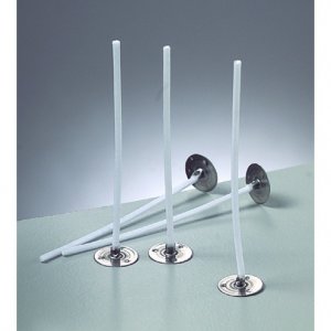 Mèche plate cirée 3x12 / 8 cm - paquet de 10. avec support Mèche plate cirée 3x12 / 8 cm - paquet de 10. avec support