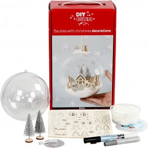 Kit de bricolage - Boule à suspendre - Paysage de Noël Kit de bricolage - Boule à suspendre - Paysage de Noël
