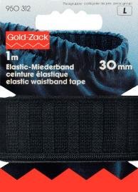 Bande élastique taille noir - 1m Bande élastique taille noir - 1m