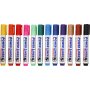 Marqueurs pour tableau blanc 4 mm - Couleurs mlanges - 12 pcs