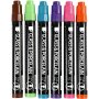Feutres marqueurs pour verre et porcelaine - couleurs complmentaires - semi opaques - 6 pcs