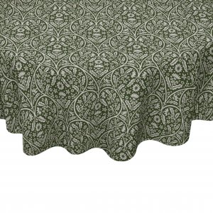 Toile cirée ronde Svea verte Toile cirée ronde Svea verte