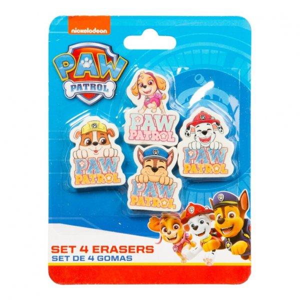Paw Patrol - Gomme 4-pack