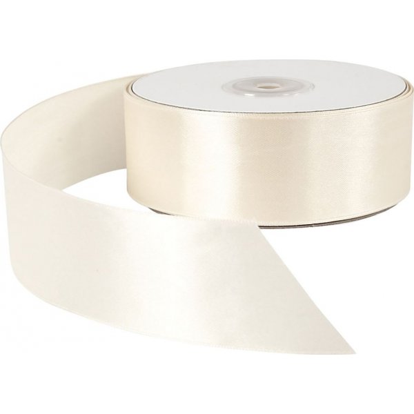 Ruban satin - crme - L38 mm - 50 m