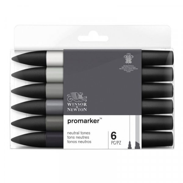 ProMarker W&N - Tons Neutres 6 Stylos