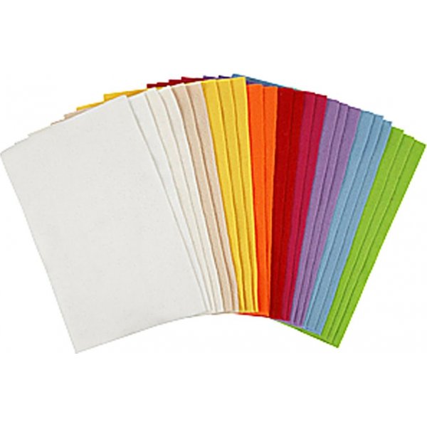 Feutre Hobby - couleurs mlanges - 24 feuilles