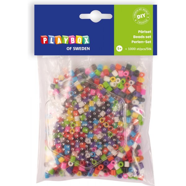 La perle tube avec plaque 1 000 pices 10 couleurs