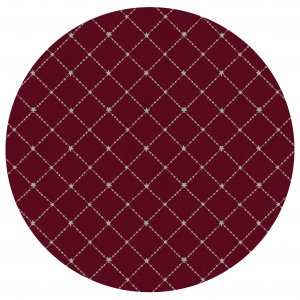 Toile cirée PVC Ronde Carrée - Rouge/Argent Toile cirée PVC Ronde Carrée - Rouge/Argent