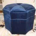 Image client Velours polyester 150 cm - Bleu foncé