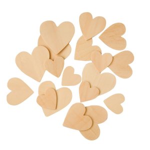 Coeurs en bois 100 pcs Coeurs en bois 100 pcs