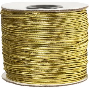 Cordon élastique 1 mm - doré métallisé - 100 m Cordon élastique 1 mm - doré métallisé - 100 m