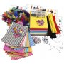 Grand pack de matriel cratif et pochoirs - couleurs mlanges