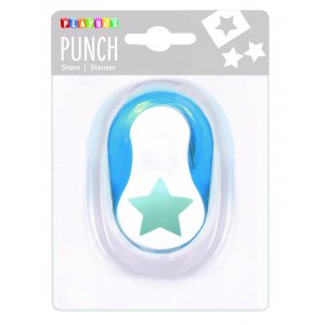 Poinçon étoile 2,5 cm - Bleu/blanc Poinçon étoile 2,5 cm - Bleu/blanc