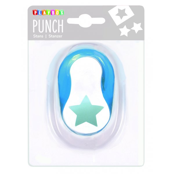 Poinçon étoile 2,5 cm - Bleu/blanc Poinçon étoile 2,5 cm - Bleu/blanc