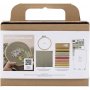 Mini DIY Kit Broderie - vert poussireux - Cerceau  broder